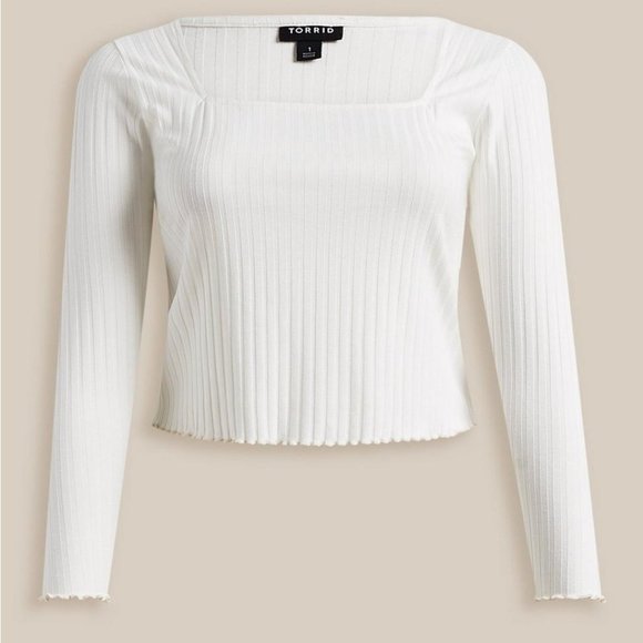 torrid Tops - Torrid Knit Rib Long Sleeve Top